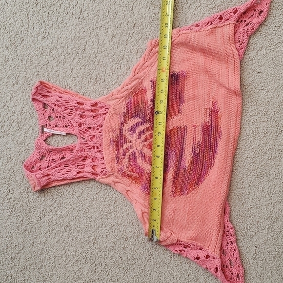 Free people Luau Crochet Tank boho knit  top - Picture 6 of 8